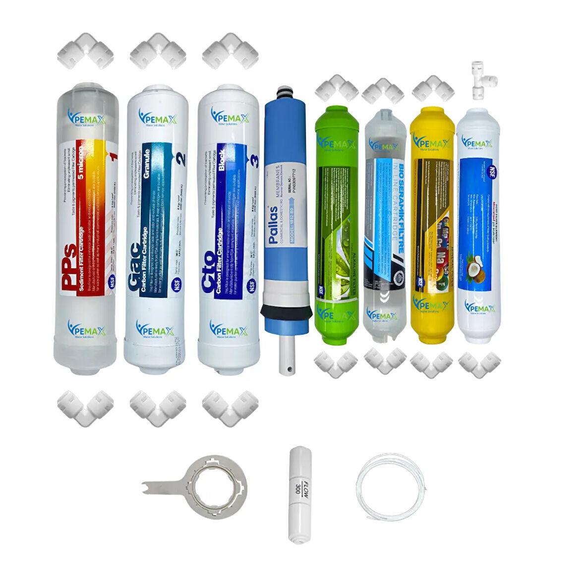 PWS Kapalı Kasa Su Arıtma Cihazlarına  STDMAX  8li Pallas mebran Alkali+mineral+detox+tatlandırıcı