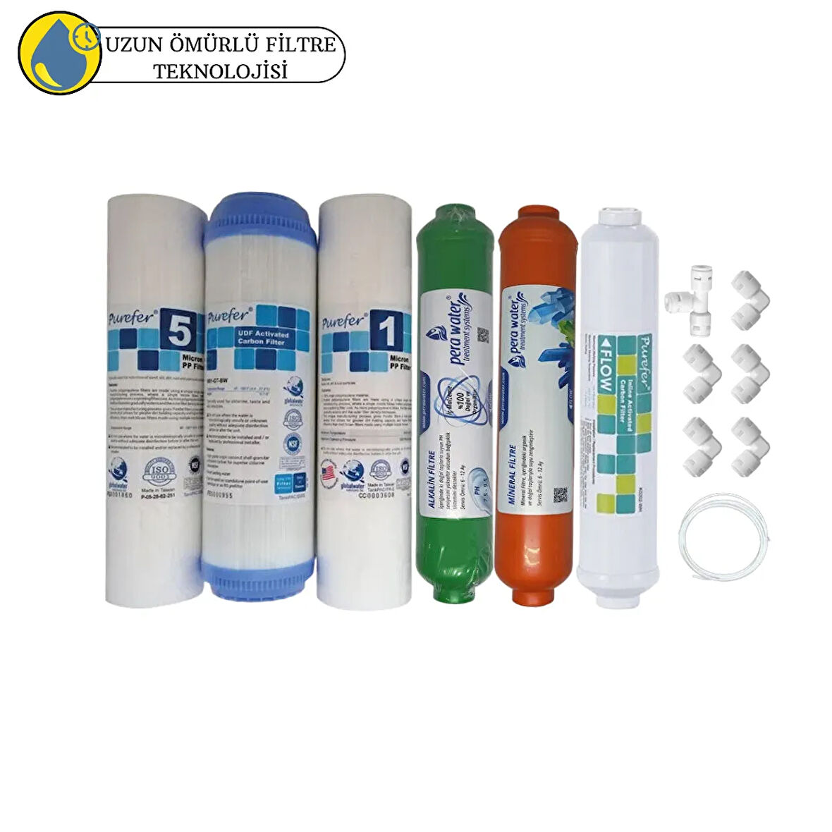 Purefer Açık kasa çift sedimentli Sertifikalı 6li mebransız  mineral +alkalili