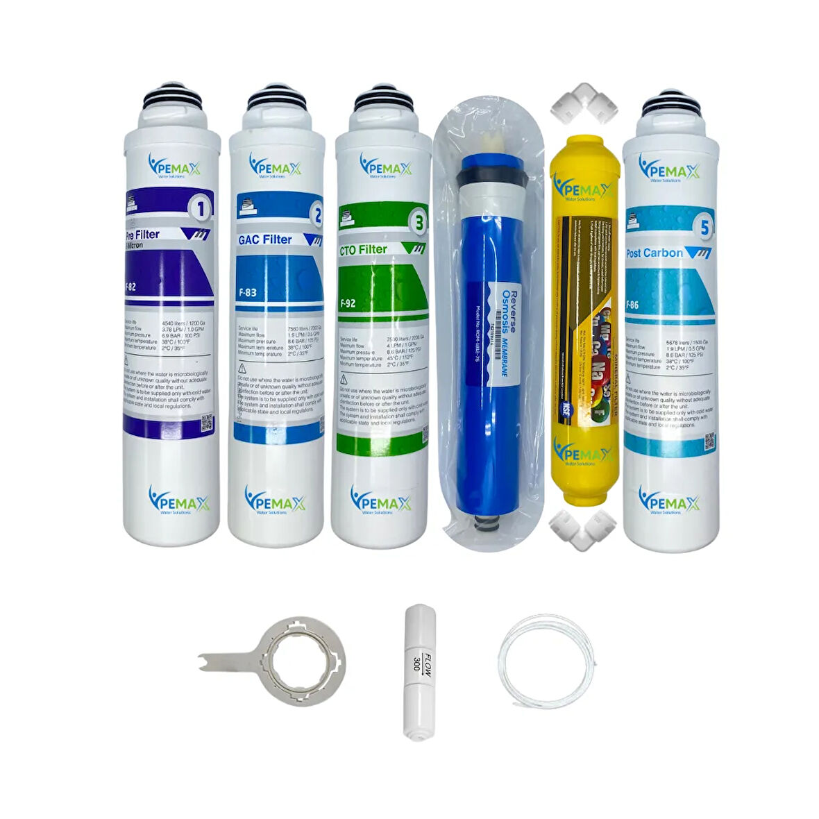PWS Kapalı Kasa Su Arıtma Cihazlarına  Tak Çevir   6li Reverse Osmosis mebran mineral+tatlandırıcı
