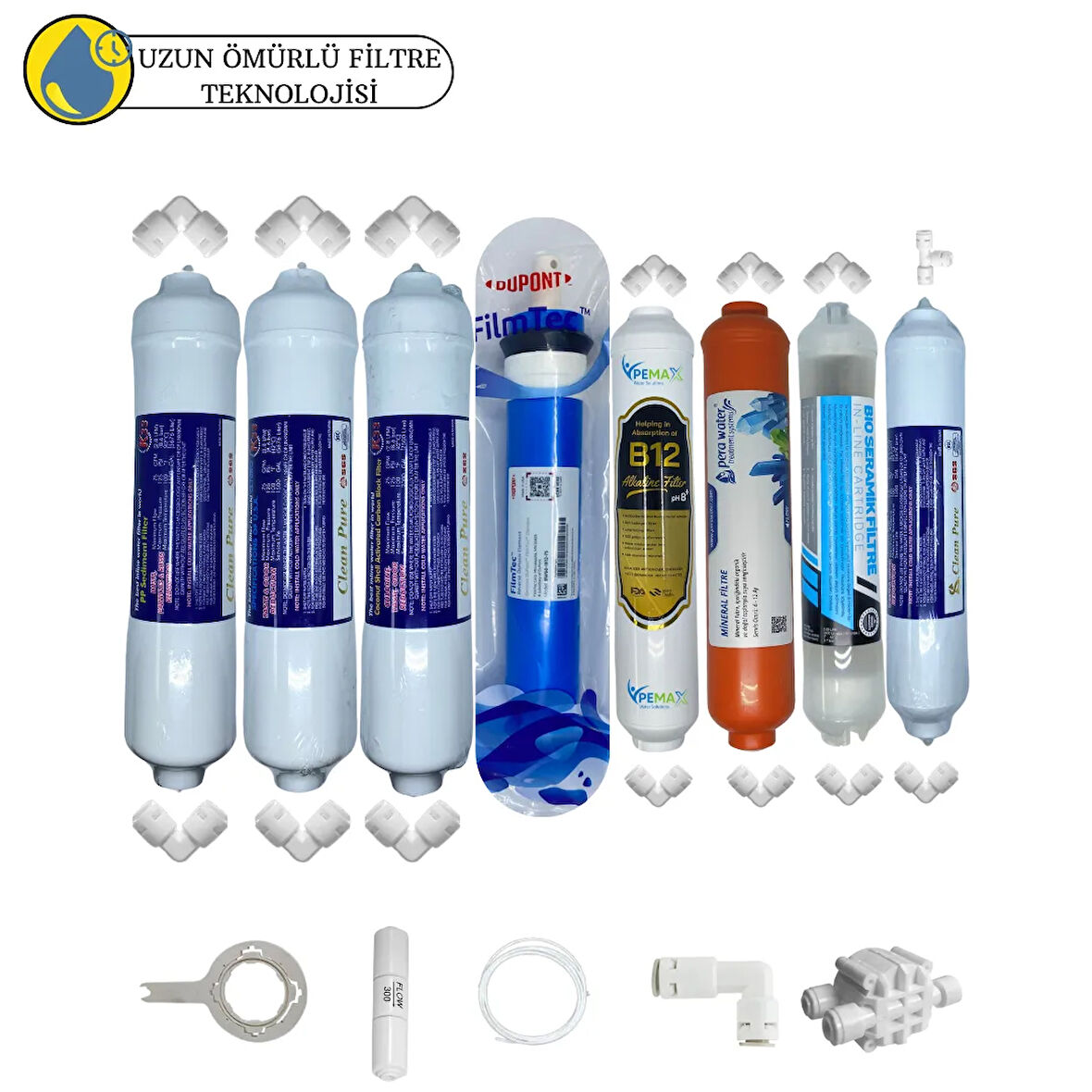 Swun chyan Kapalı kasa su arıtma cihazları Sertifikalı 8li B12alkali+detox+ Filmtec mebran   mineral