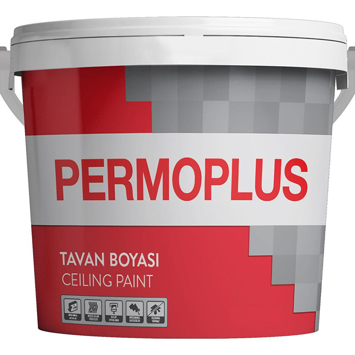 Permolit Permoplus Su Bazlı Tavan Boyası BEYAZ 3.5 Kg.