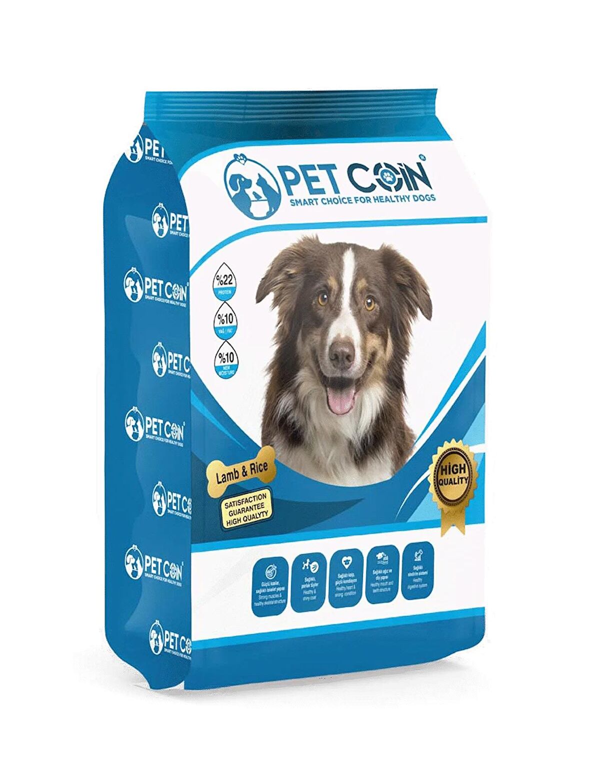 PetCoin Kuzu Etli & Pirinçli Yetişkin Kuru Köpek Maması 15 Kg.