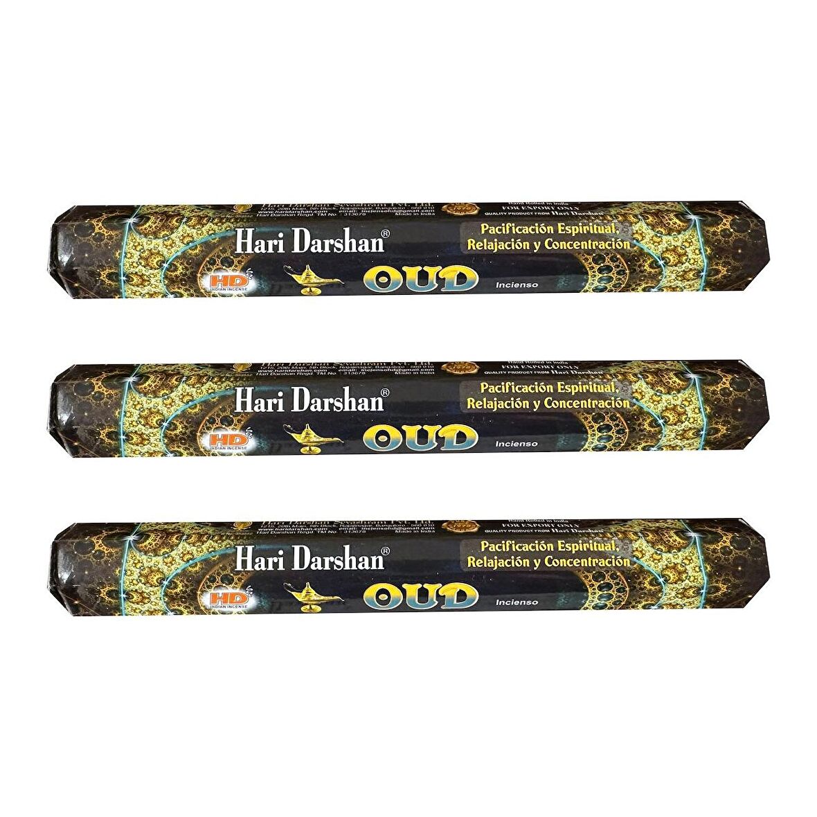 Hari Darshan Oud Öd Ağacı Kokusu Çubuk Tütsü - Oda Ortam Kukusu - 20 Adetlik 3 Paket