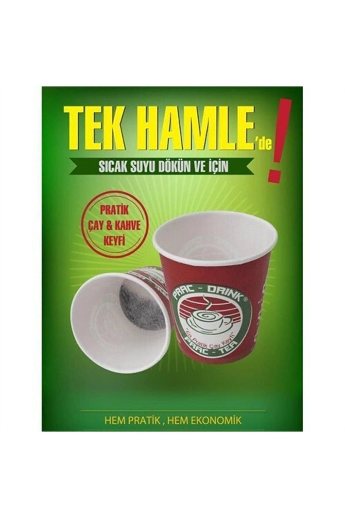 50li Karton Bardakta Hazır Pratik Çay