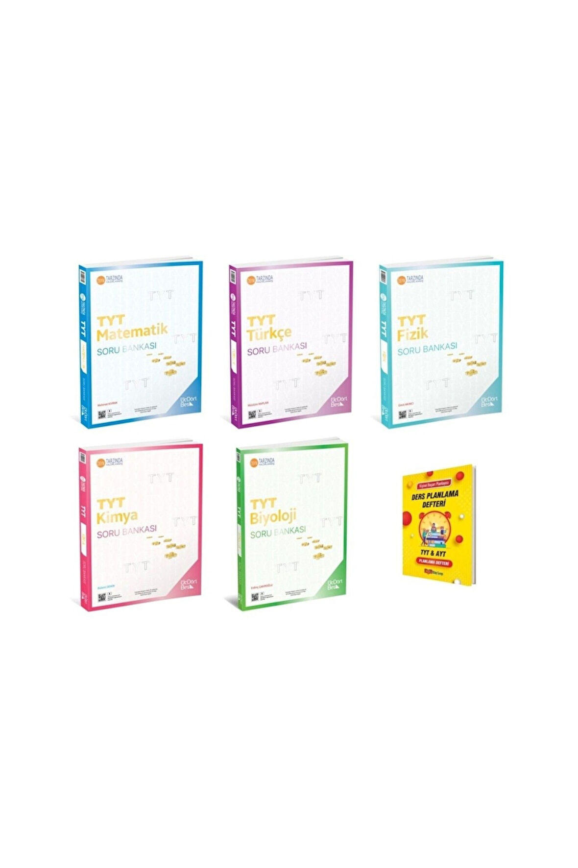 TYT 2025 Matematik Türkçe Fizik Kimya ve Biyoloji Soru Bankaları 5li Set