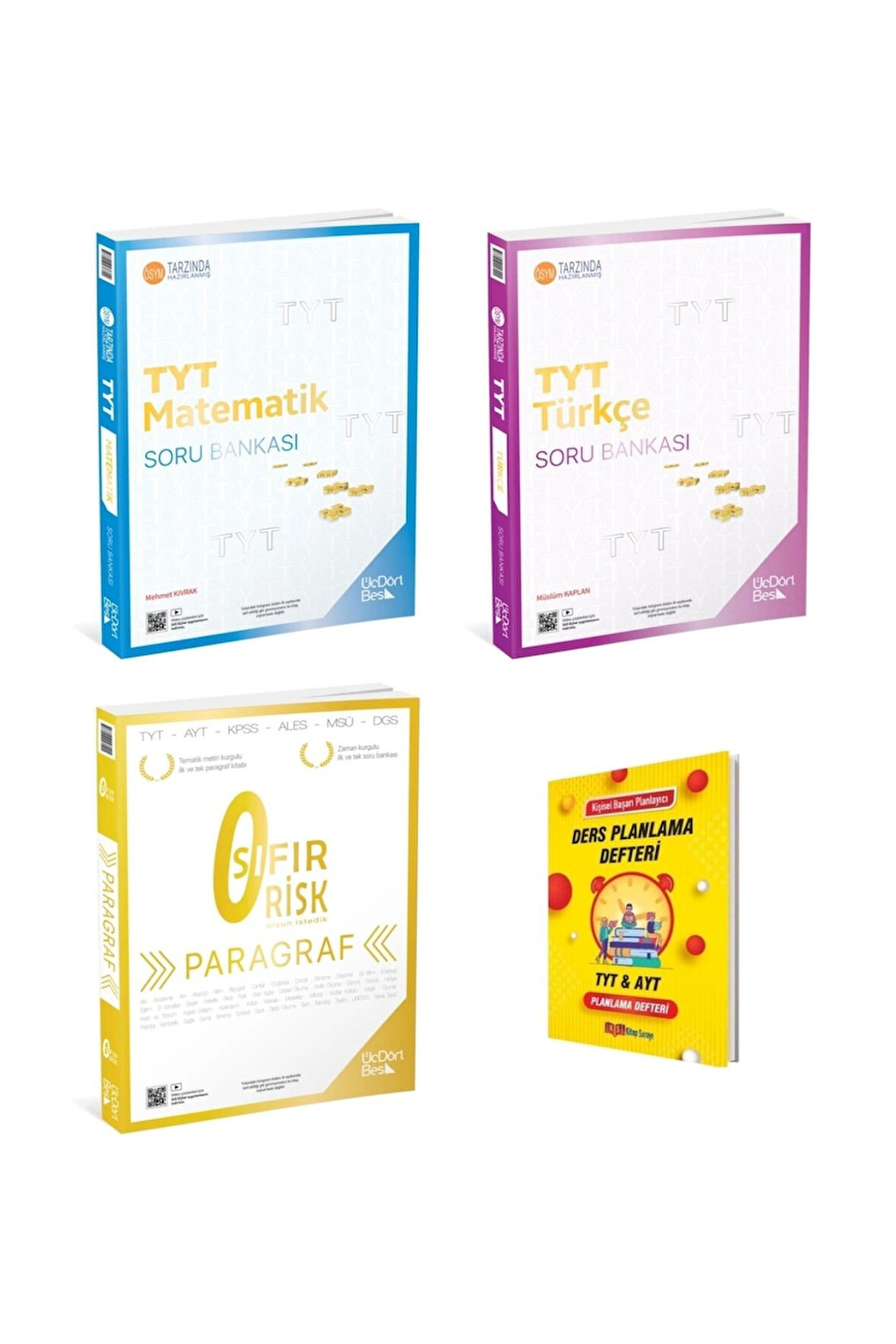 TYT 2025 Matematik Türkçe ve Sıfır Risk Paragraf Soru Bankaları