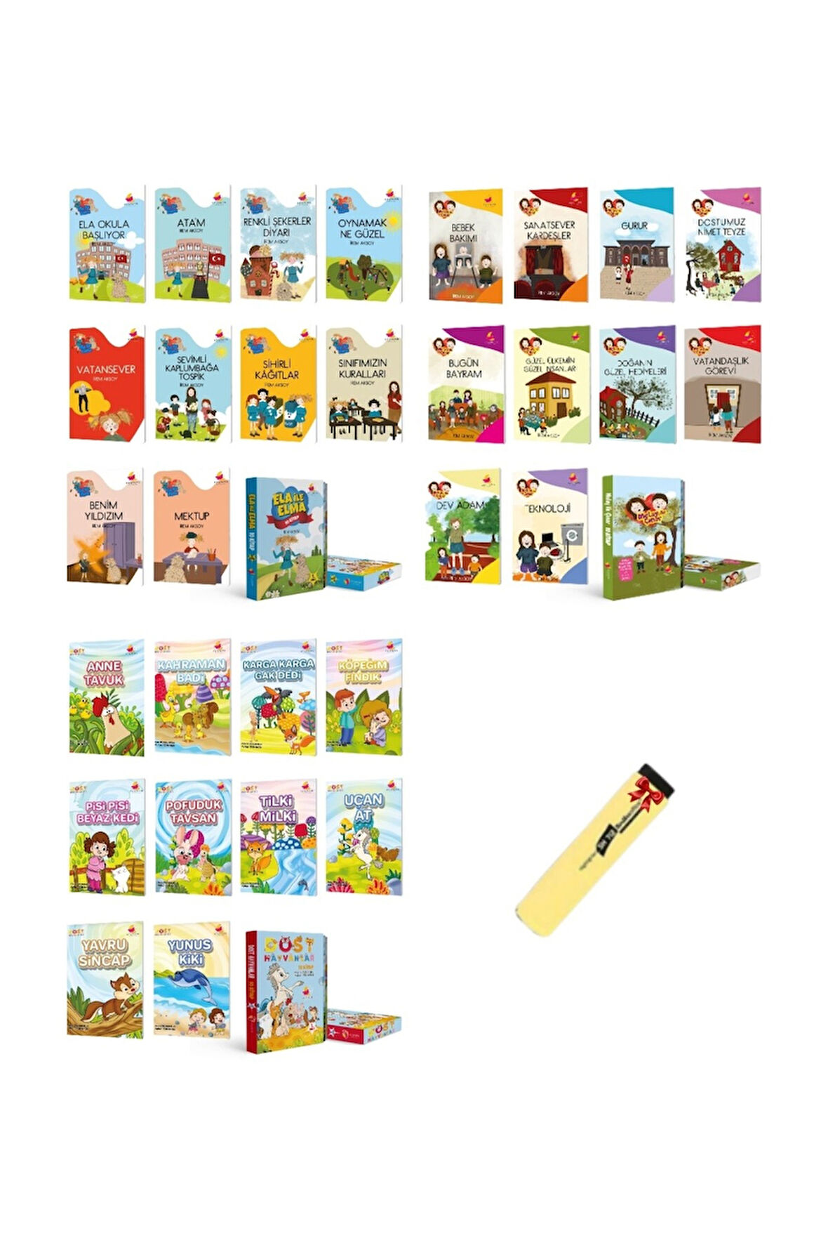 1. Sınıf Değerlendirme Sorulu Hikaye Seti Ela ile Elma Dost Hayvanlar ve Melay ile Çınar 3lü Set