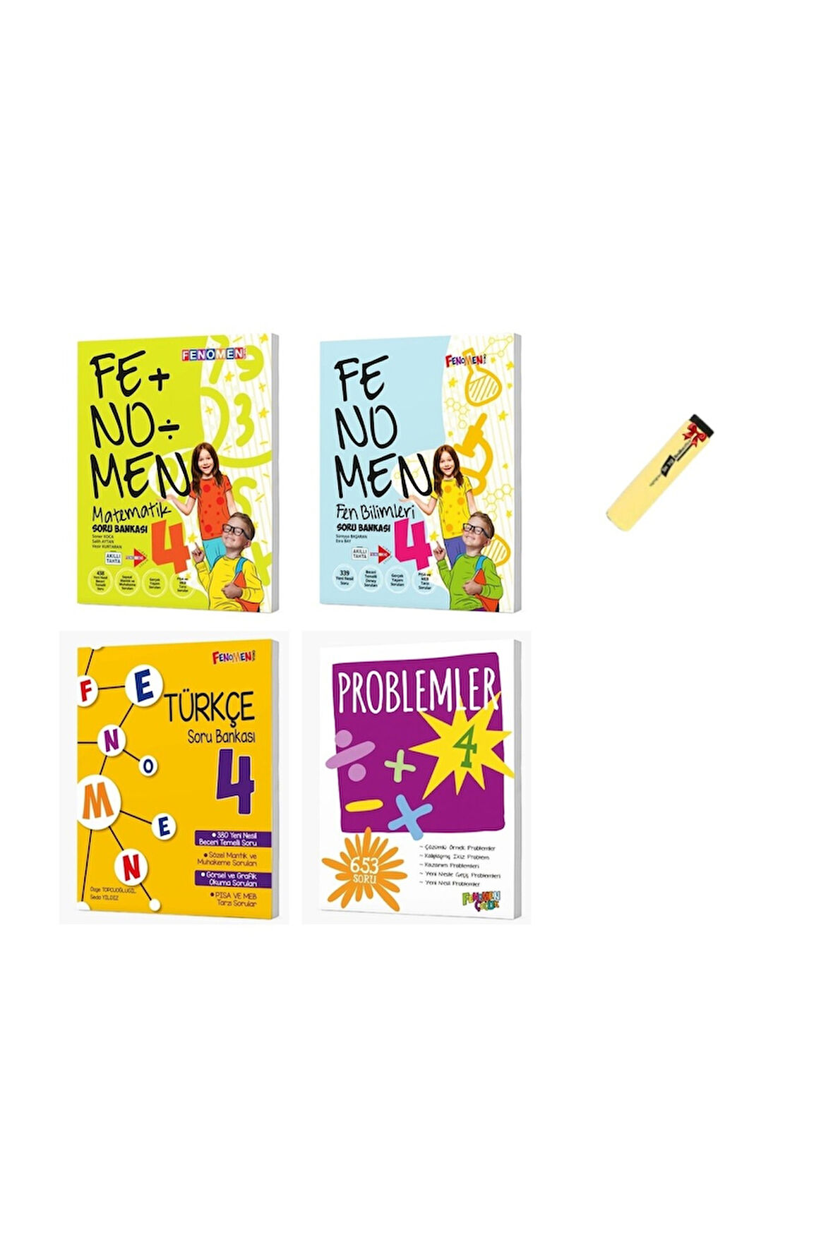 4. Sınıf Matematik Fen Türkçe ve Problem Soru Bankası 4lü Set