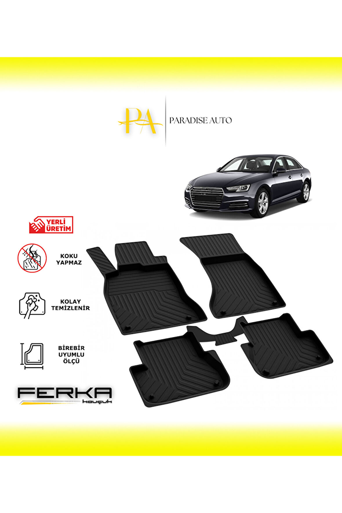 Audi A4 2016-2019 4D Havuzlu Paspas