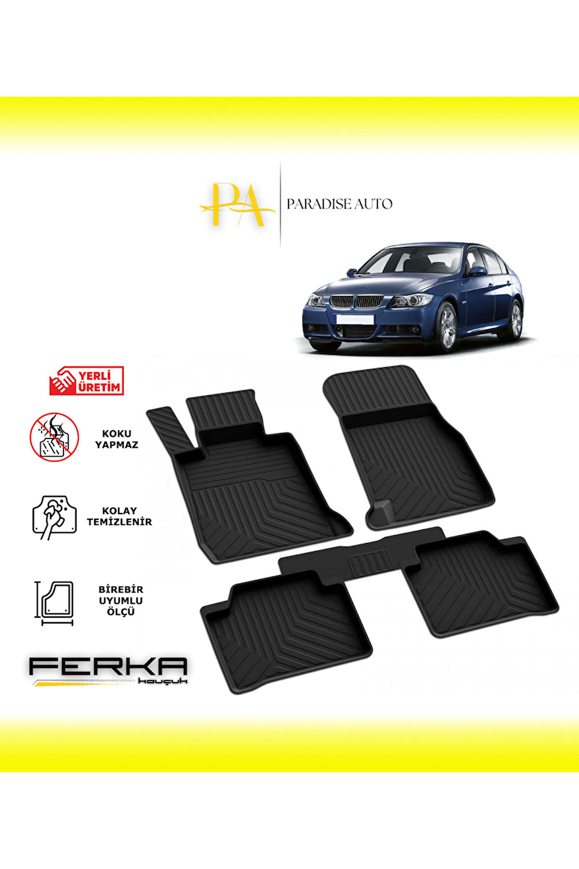 Bmw 3 Serisi E90 2005-2010 4D Havuzlu Paspas