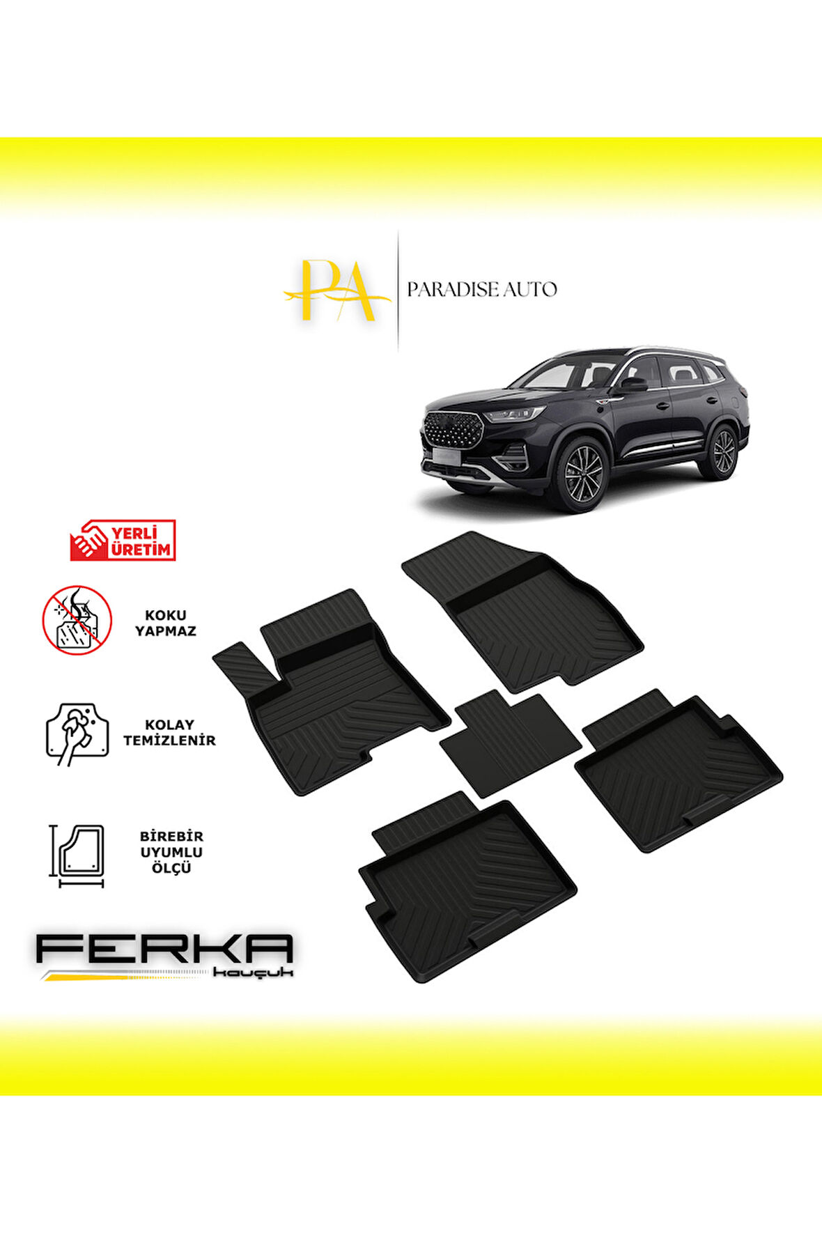 Chery Tiggo 8 Pro 2023 ve Üstü 4D Havuzlu Paspas