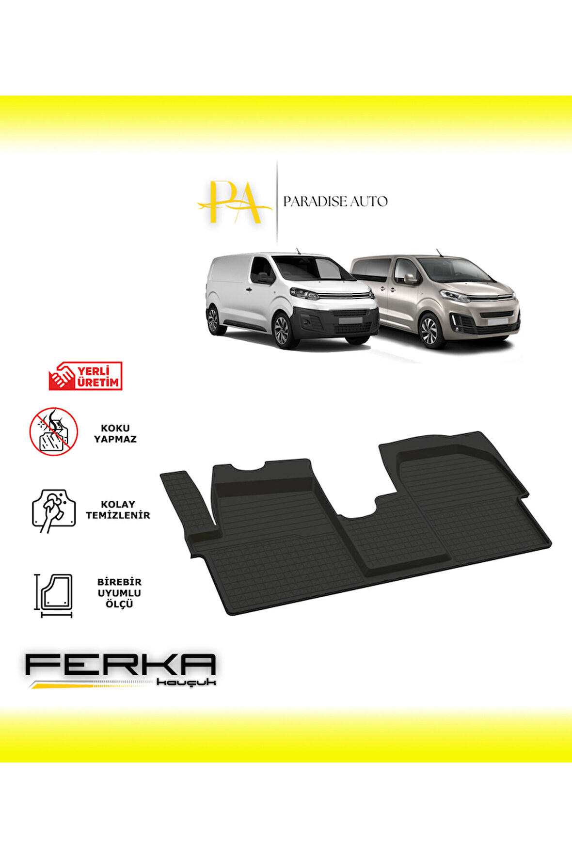 Citroen Jumpy - Spacetourer 2016 ve Üstü 4D Havuzlu Paspas