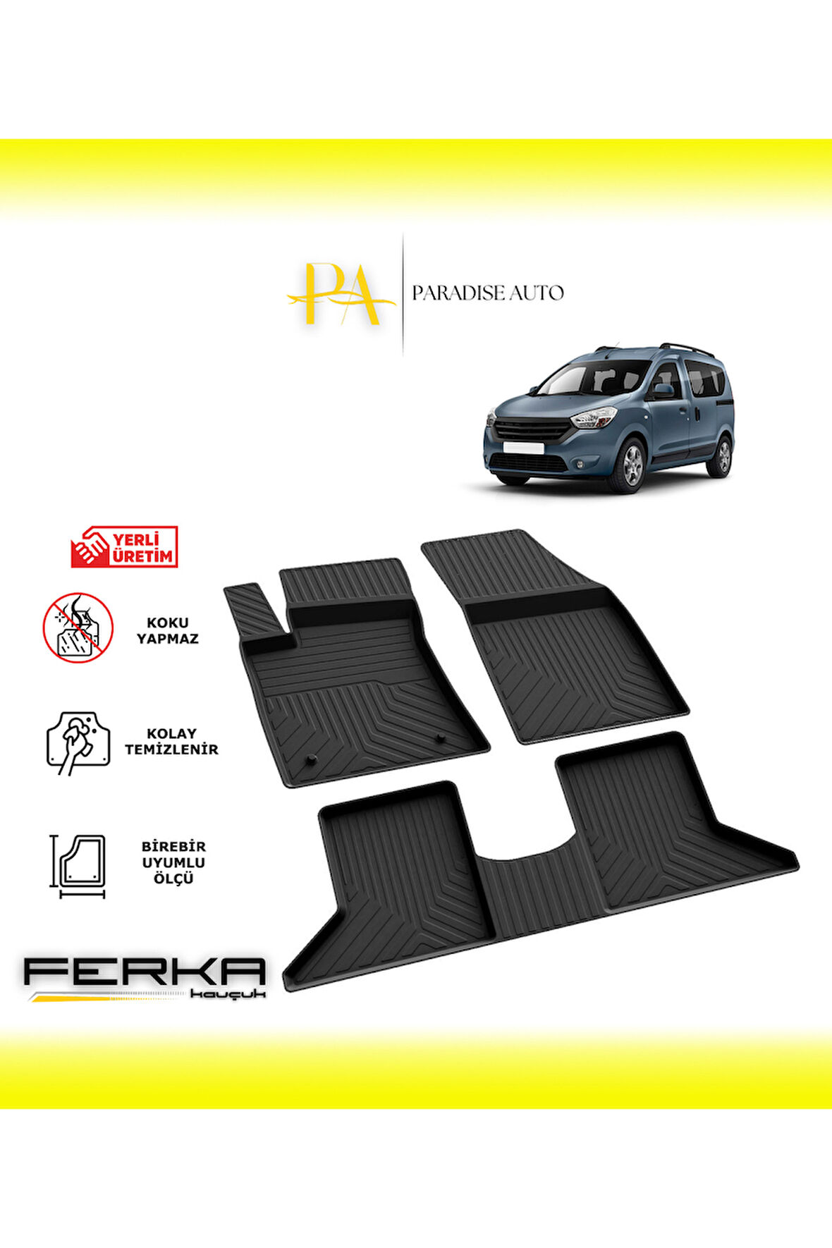 Dacia Dokker 2012 ve Üstü 4D Havuzlu Paspas