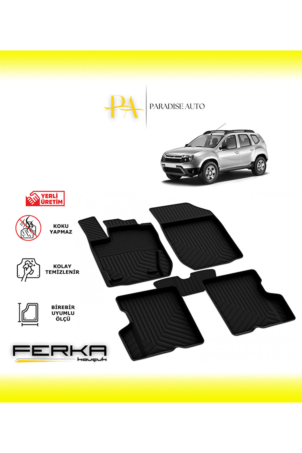 Dacia Duster 2011-2017 4D Havuzlu Paspas