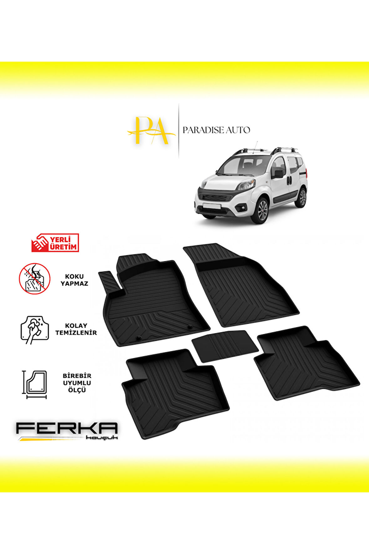 Fiat Fiorino 2008 ve Üstü 4D Havuzlu Paspas
