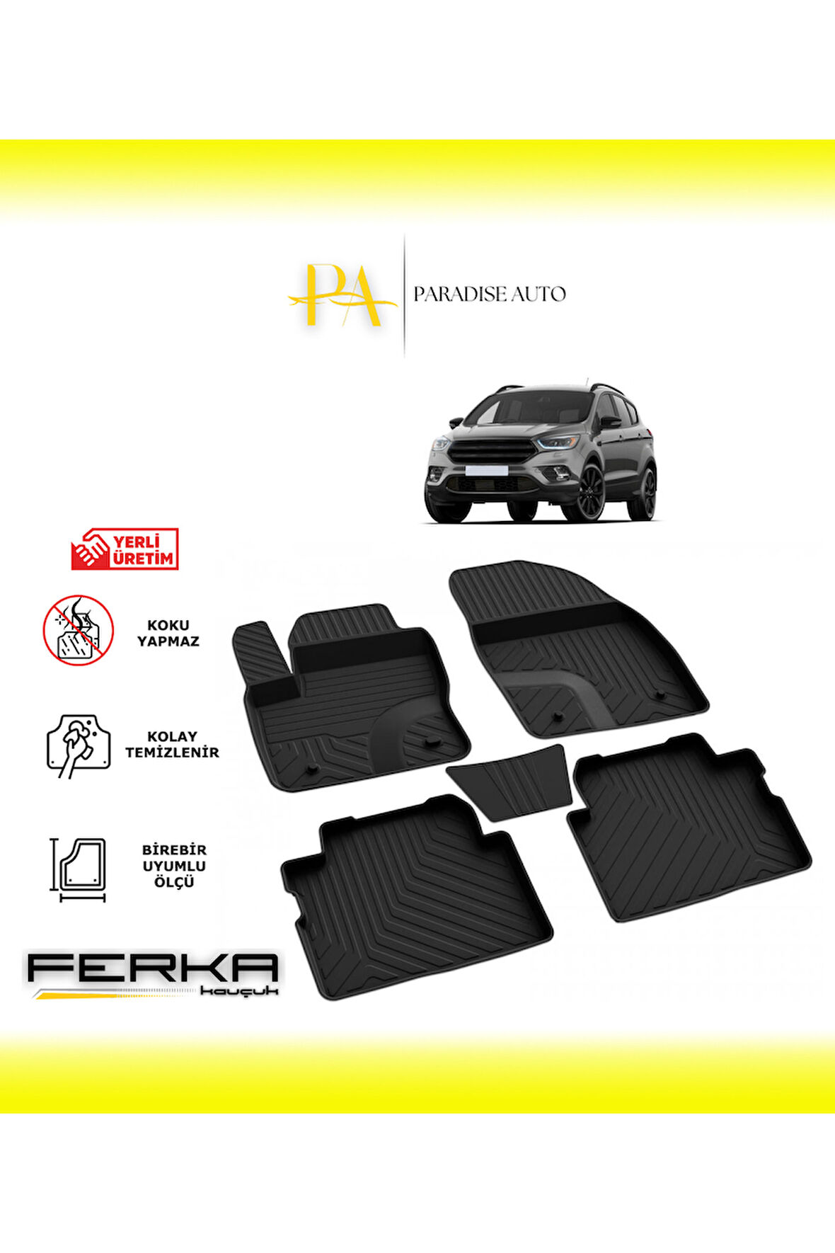 Ford Kuga 1 2008-2012 4D Havuzlu Paspas