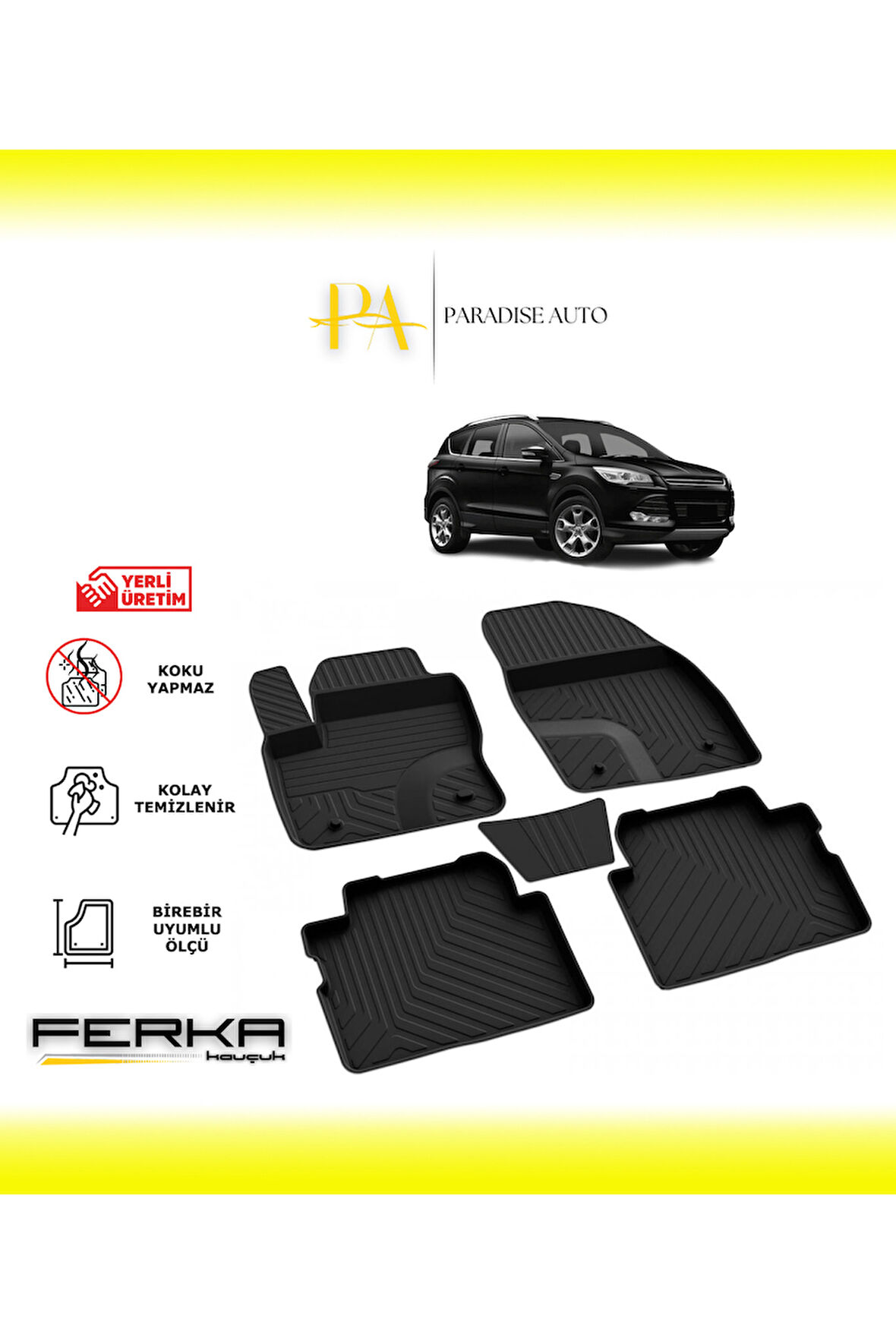 Ford Kuga 2 2012-2019 4D Havuzlu Paspas