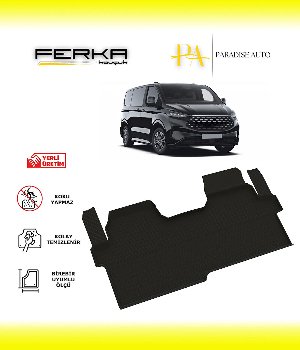 Ford Custom 2024 ve Üstü 4D Havuzlu Paspas