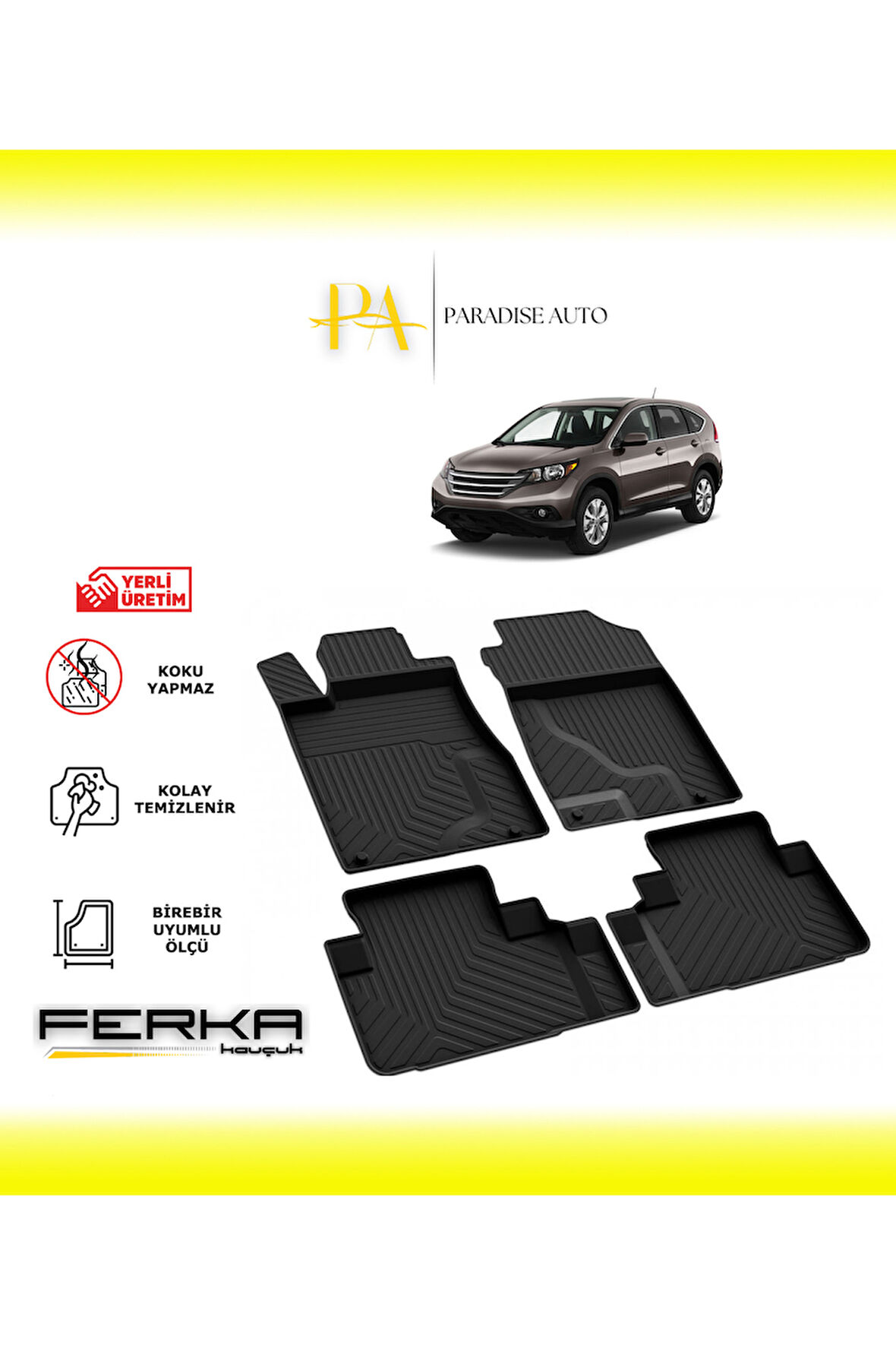 Honda CR-V 4 2013-2016 4D Havuzlu Paspas