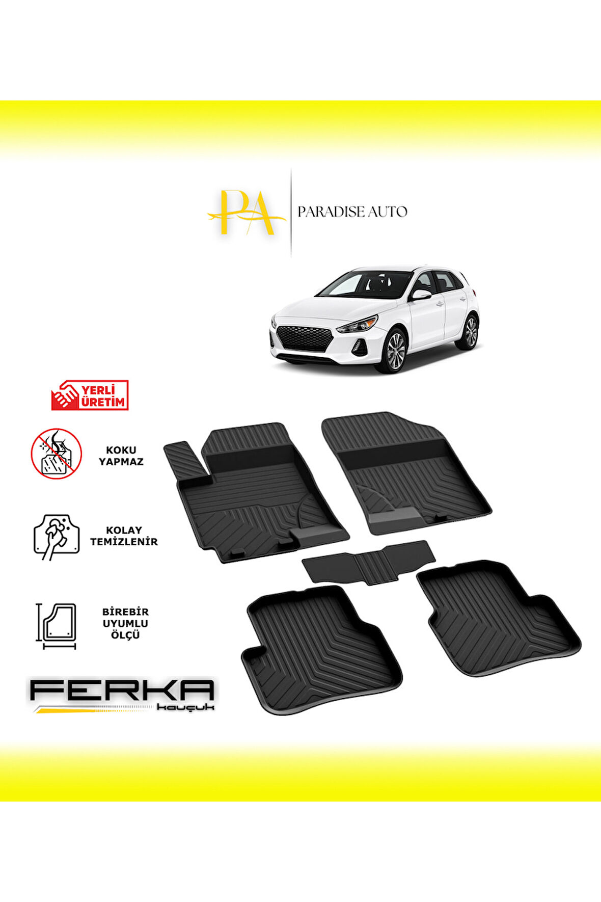 Hyundai i30 3 2016 ve Üstü 4D Havuzlu Paspas