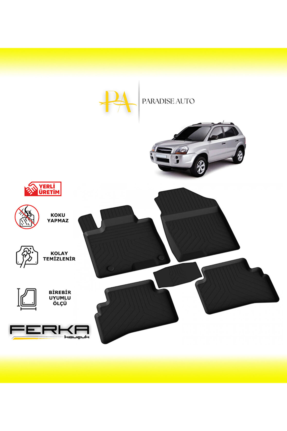 Hyundai Tucson 1 2004-2010 4D Havuzlu Paspas