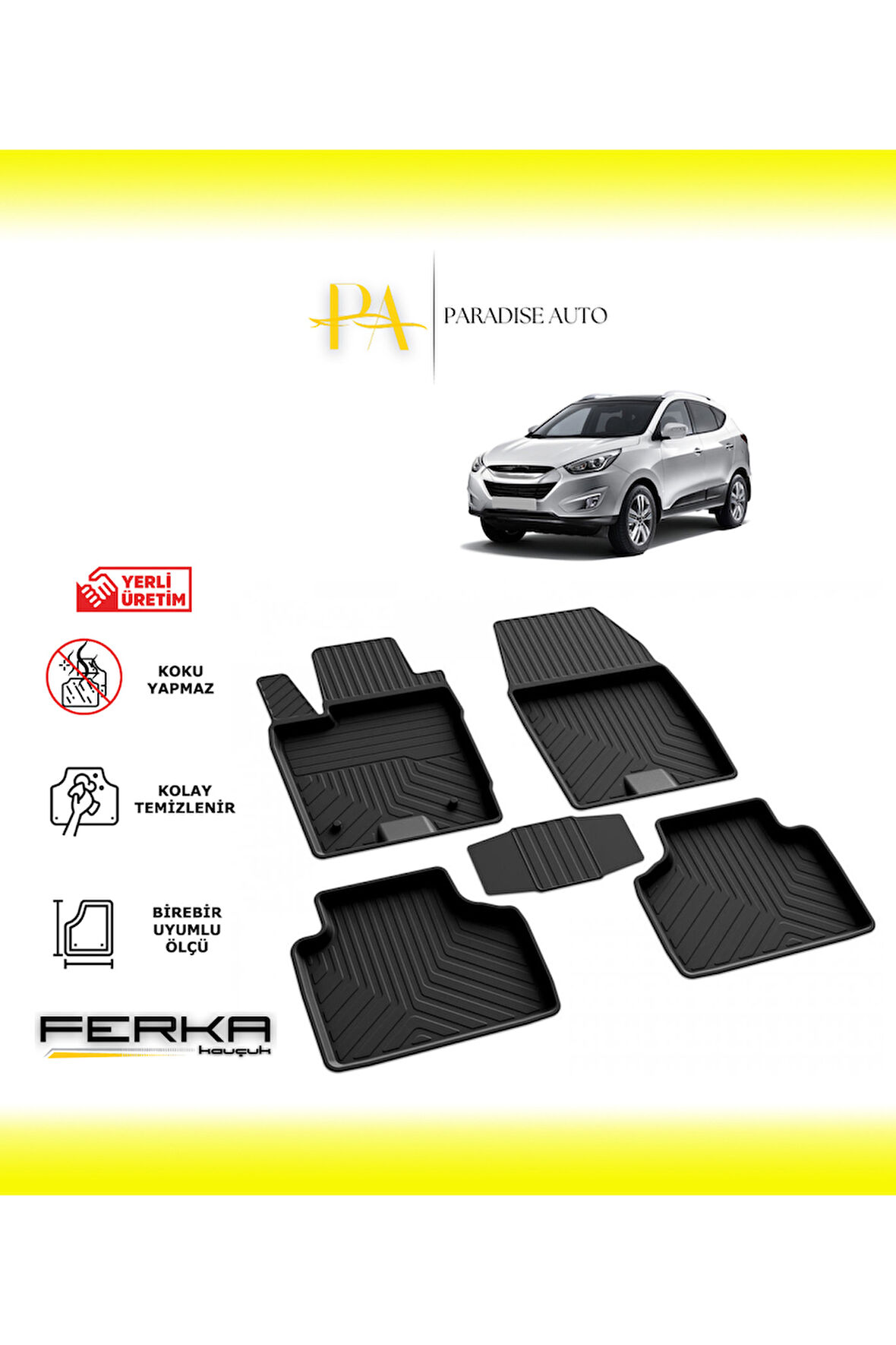 Hyundai Tucson 2 2009-2015 4D Havuzlu Paspas