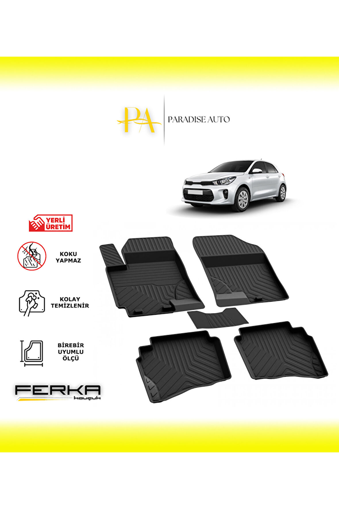 Kia Rio 3 2011-2016 4D Havuzlu Paspas