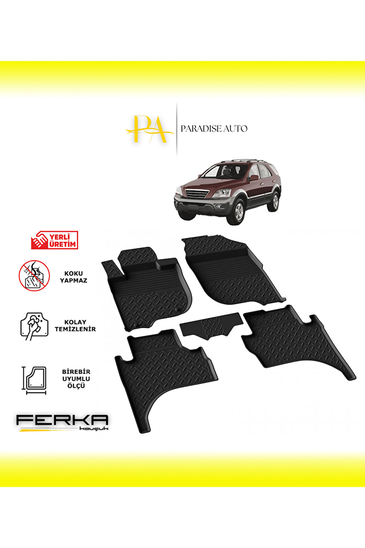 Kia Sorento 2002-2009 4D Havuzlu Paspas