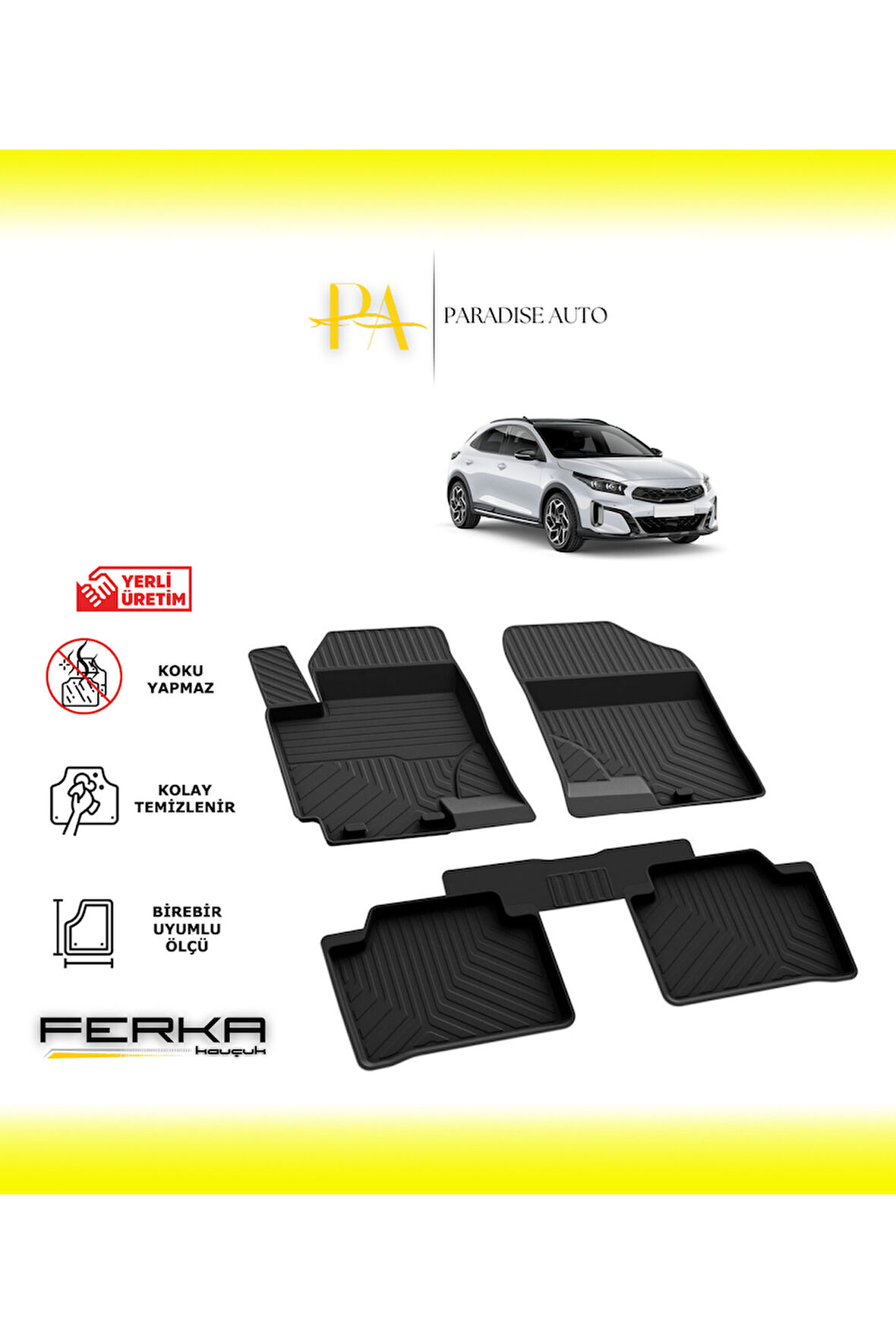 Kia XCeed SUV 2019 ve Üstü 4D Havuzlu Paspas