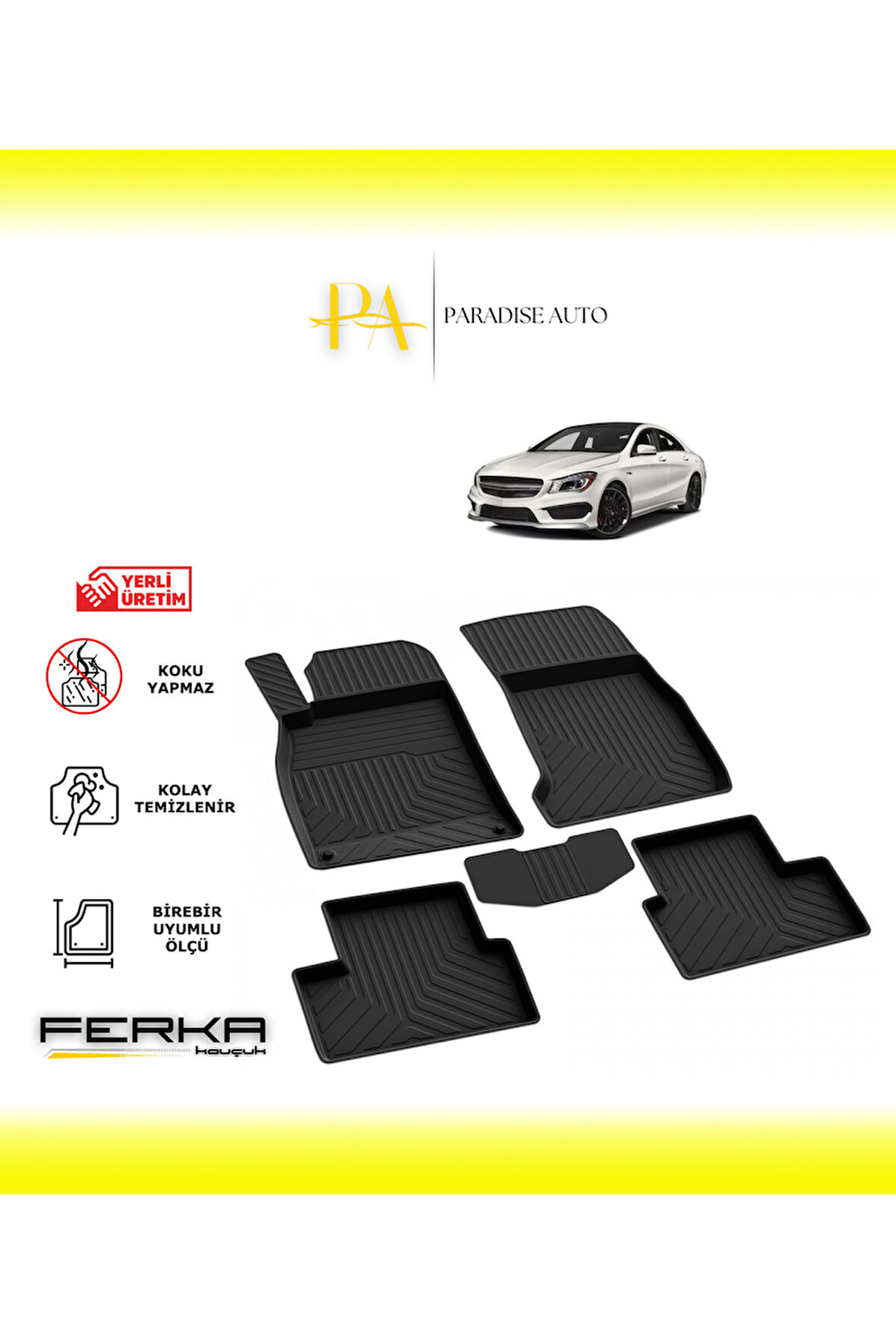 Mercedes CLA Serisi C117 2013-2018 4D Havuzlu Paspas