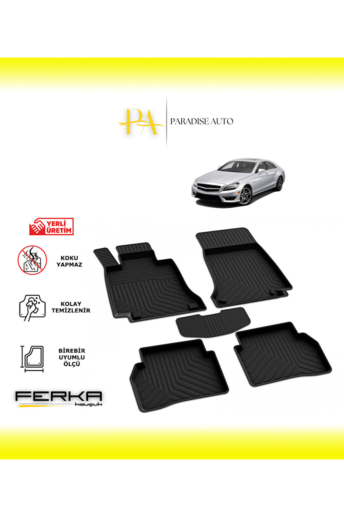 Mercedes CLS C218 2010-2018 4D Havuzlu Paspas