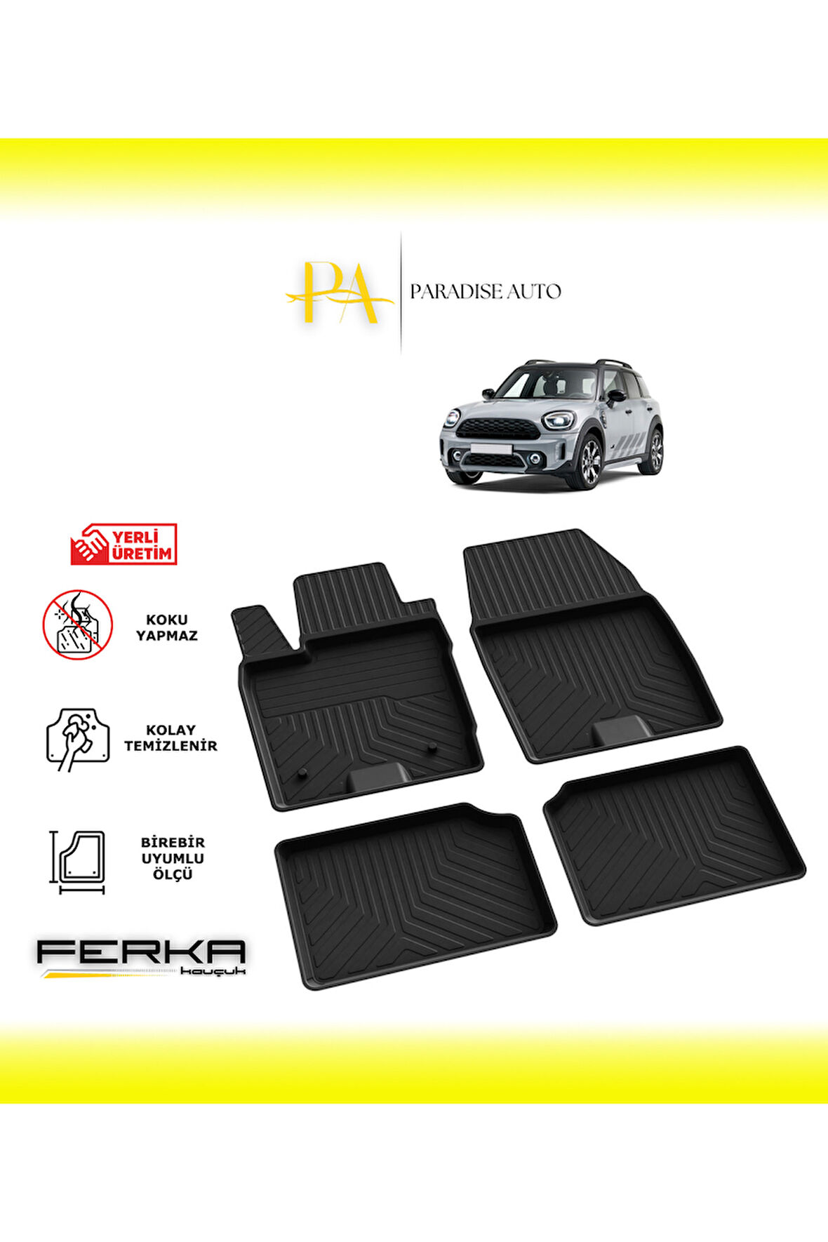 Mini Cooper Countryman R60 2010-2017 4D Havuzlu Paspas