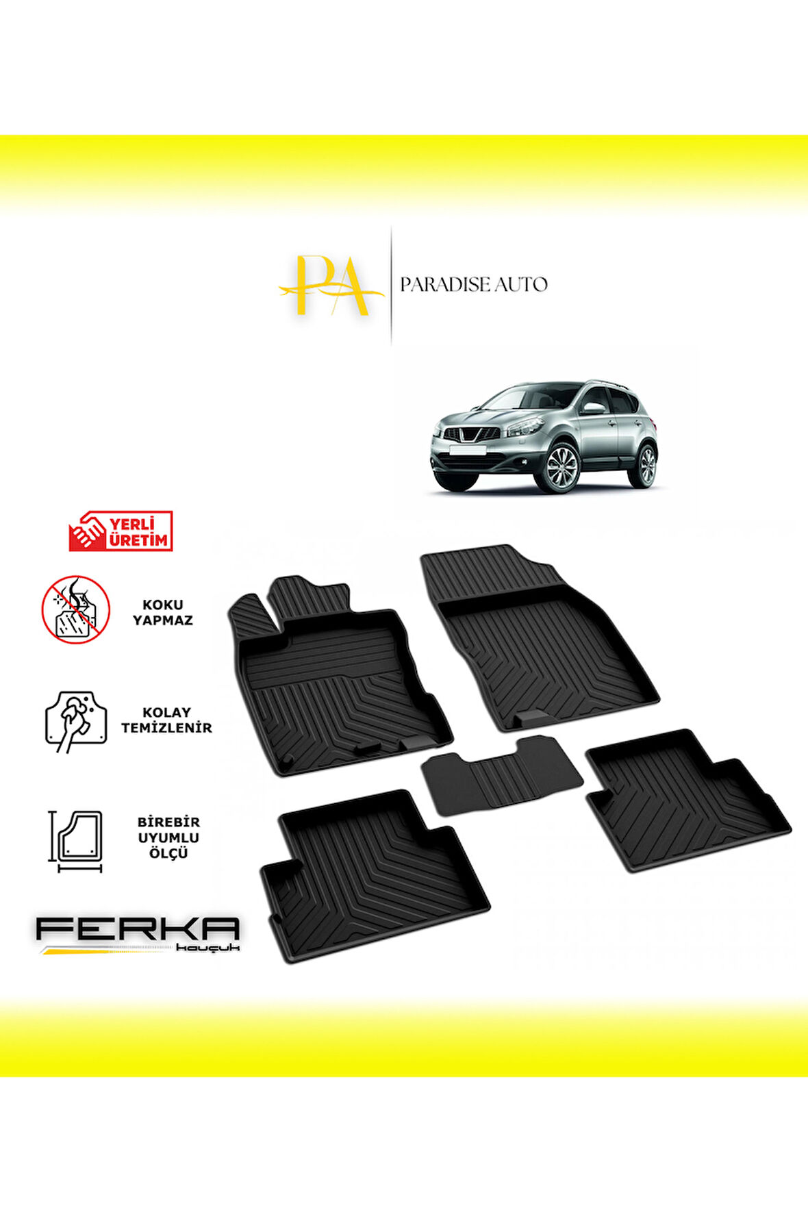 Nissan Qashqai 1 2007-2014 4D Havuzlu Paspas