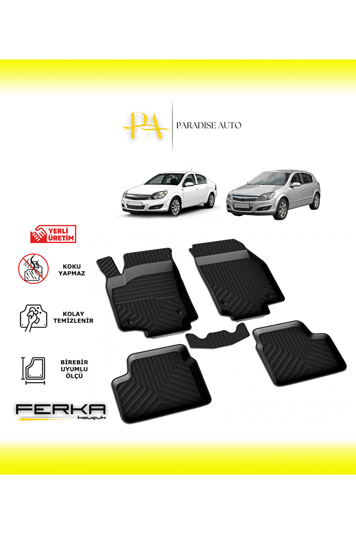 Opel Astra H HB 2004-2010 4D Havuzlu Paspas
