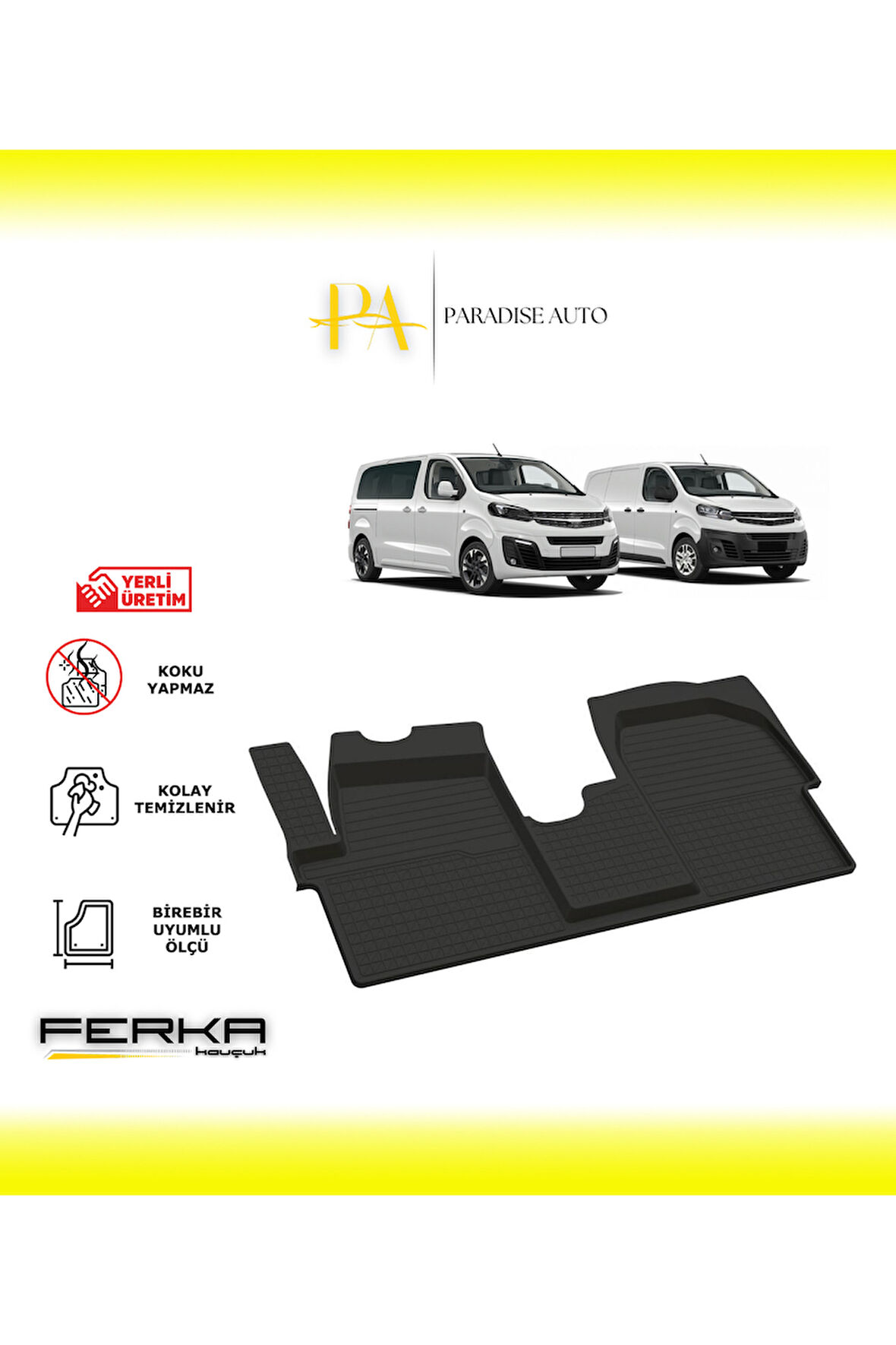 Opel Vivaro C - Zafira Life 2019 ve Üstü 4D Havuzlu Paspas