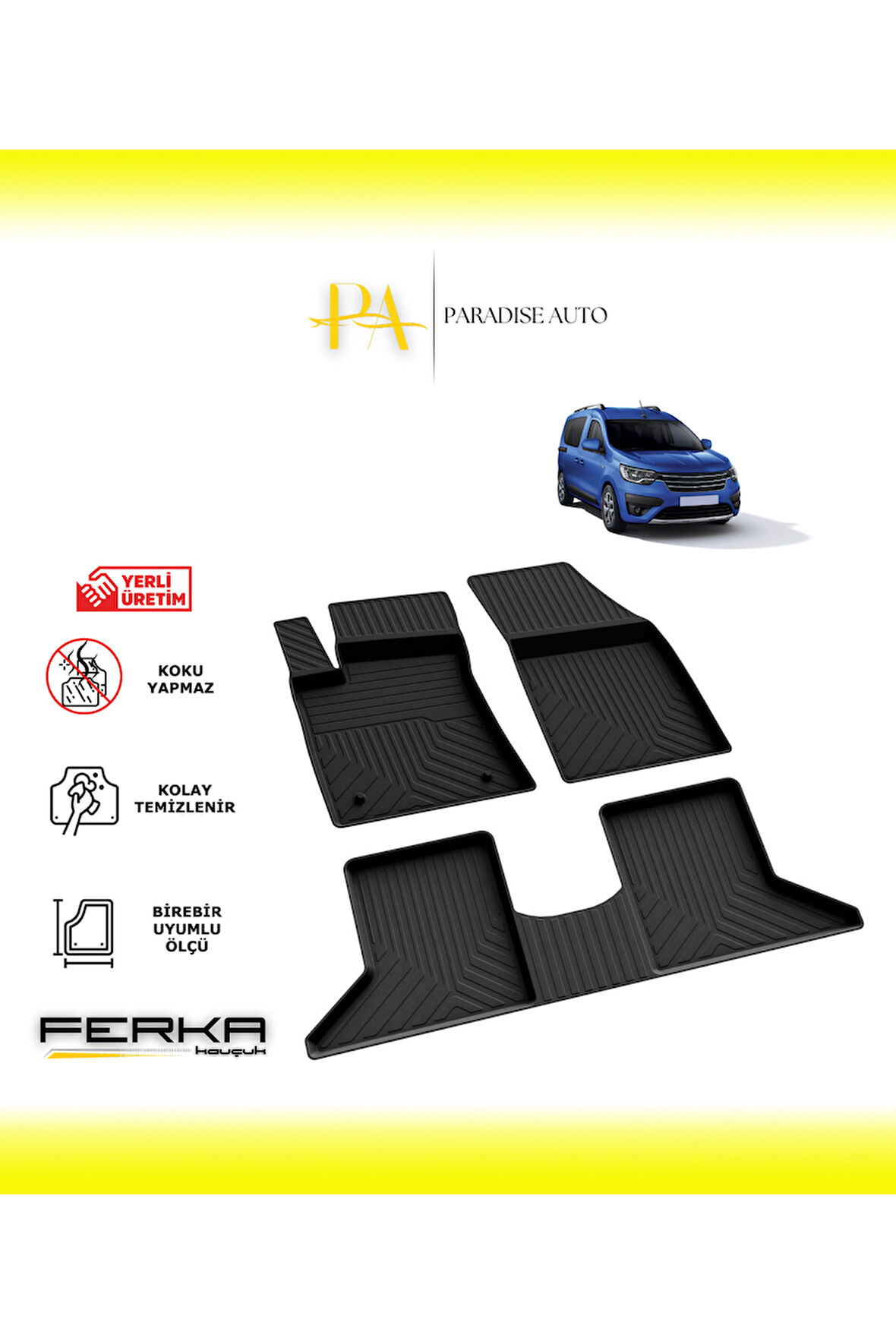 Renault Express 2021 ve Üstü 4D Havuzlu Paspas