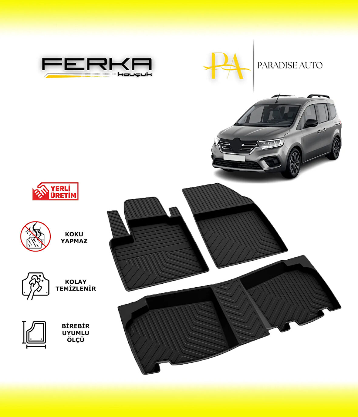 Renault Kangoo 2023 ve Üstü 4D Havuzlu Paspas