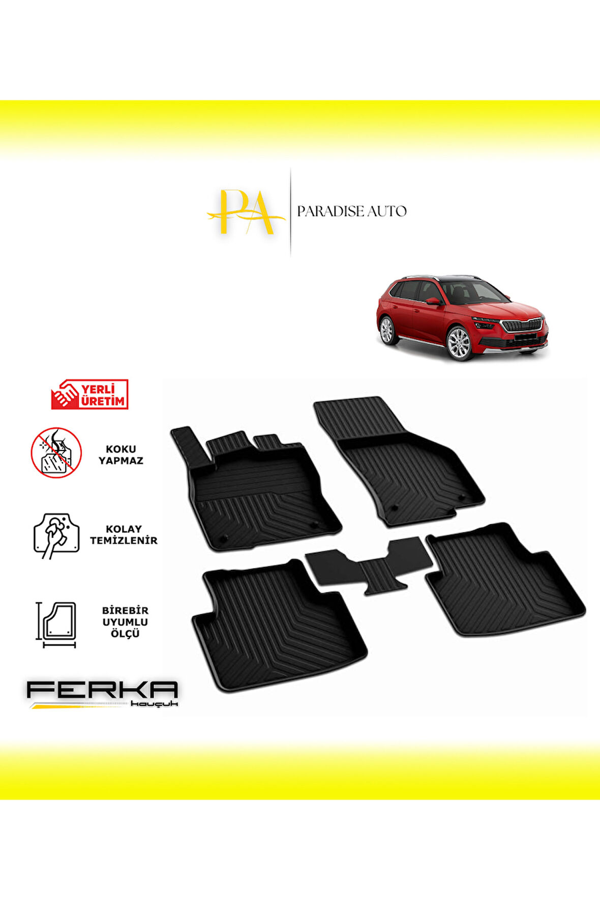 Skoda Kamiq 2019-2023 4D Havuzlu Paspas