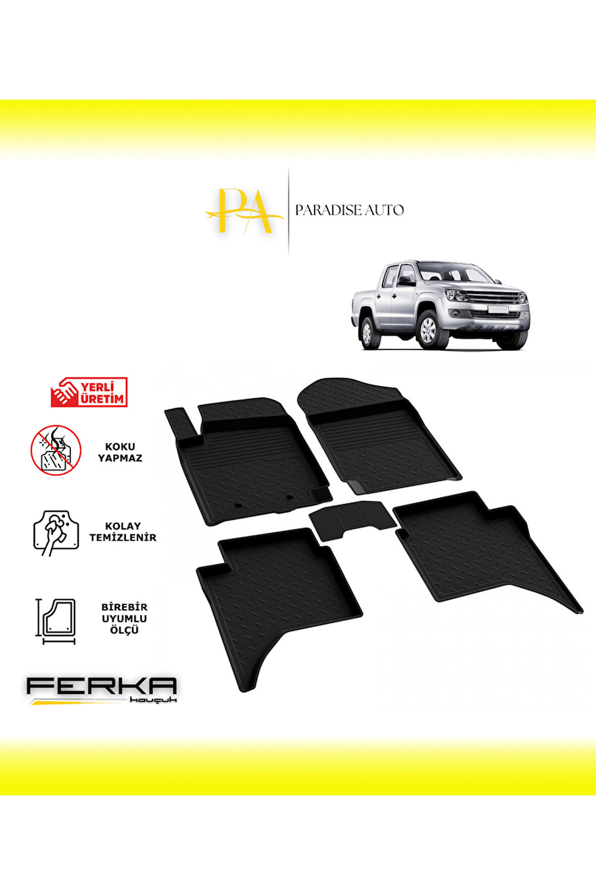 Volkswagen Amarok 1 2010-2020 4D Havuzlu Paspas