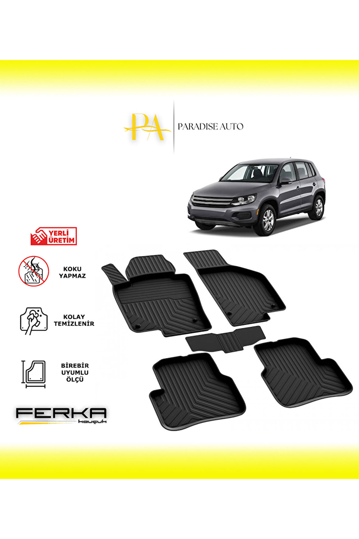 Volkswagen Tiguan 2 2016-2023 4D Havuzlu Paspas
