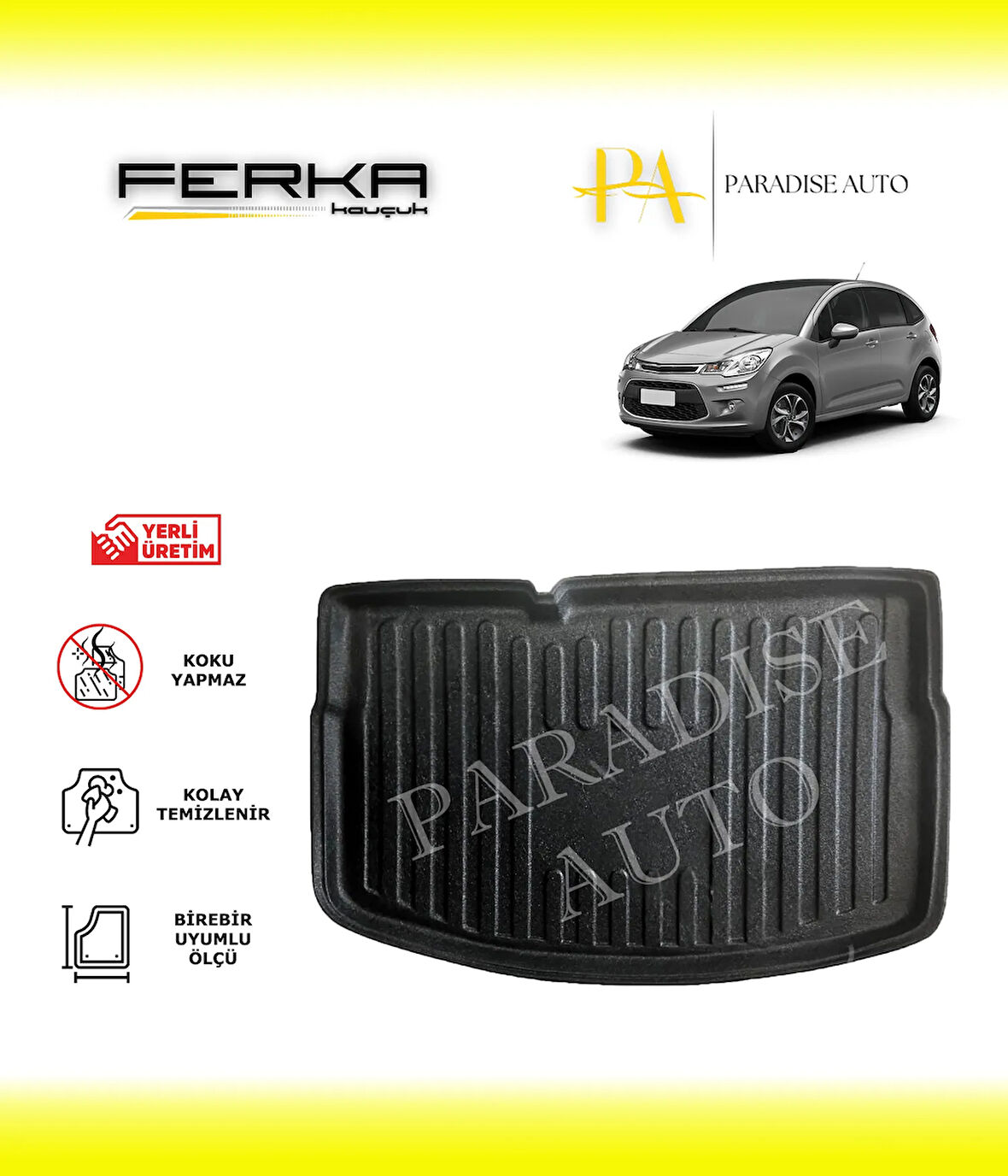 Citroen C3 HB 5 Kapılı İnce Stepneli 2010-2016 Bagaj Havuzu