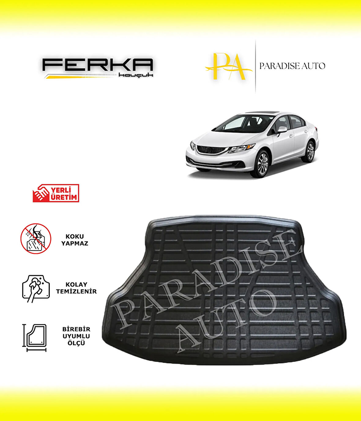 Honda Civic Sedan 2012-2016 Bagaj Havuzu