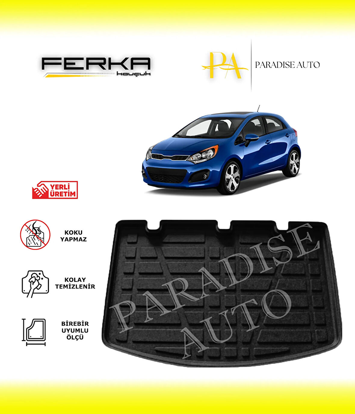 Kia Rio Hatchback Kalın Stepneli 2012-2016 Bagaj Havuzu