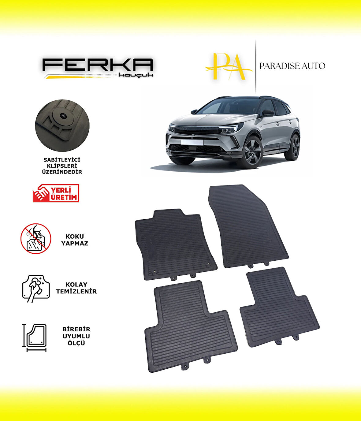 Opel Grandland 2025 ve Üstü Araca Özel Paspas