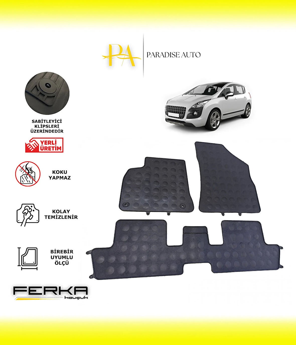 Peugeot 3008 2009-2016 Araca Özel Paspas