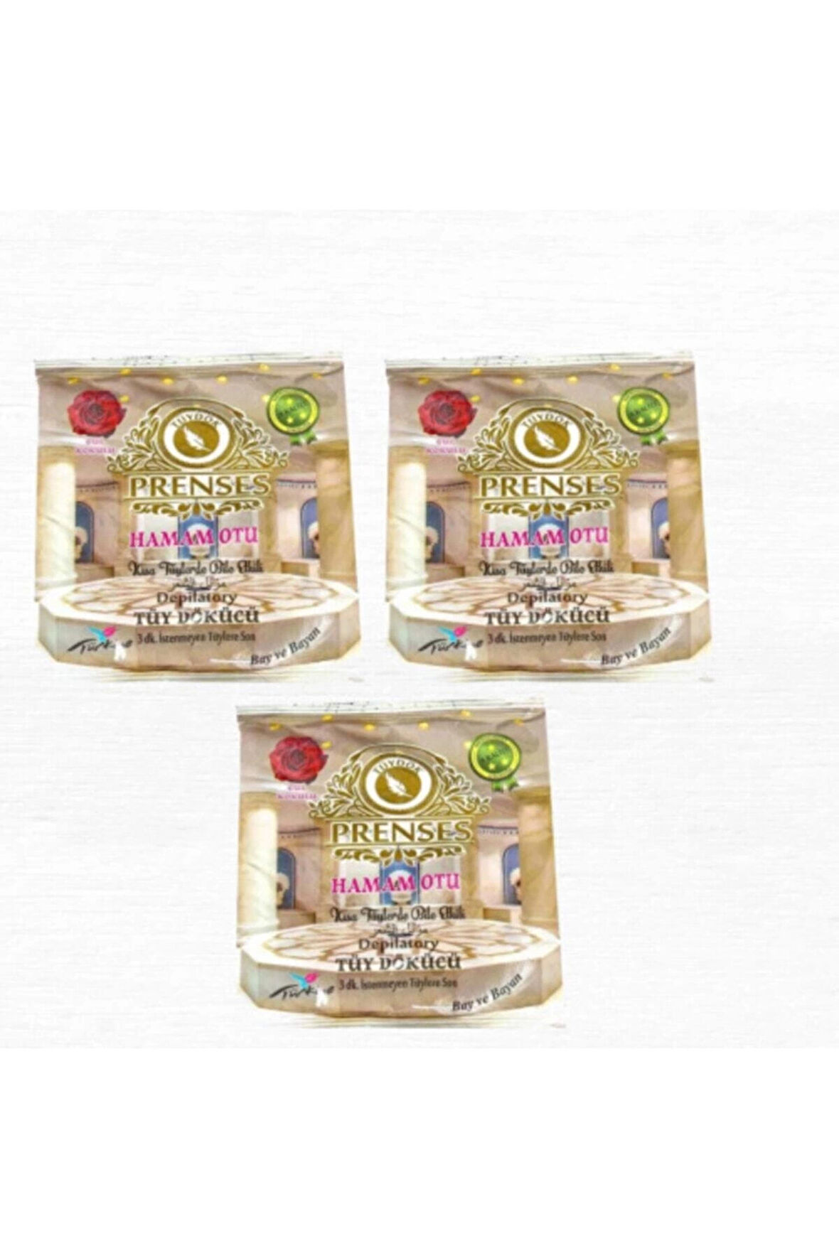 Gül Kokulu Tüy Dökücü Toz Hamam Otu 200 gr 3 Adet