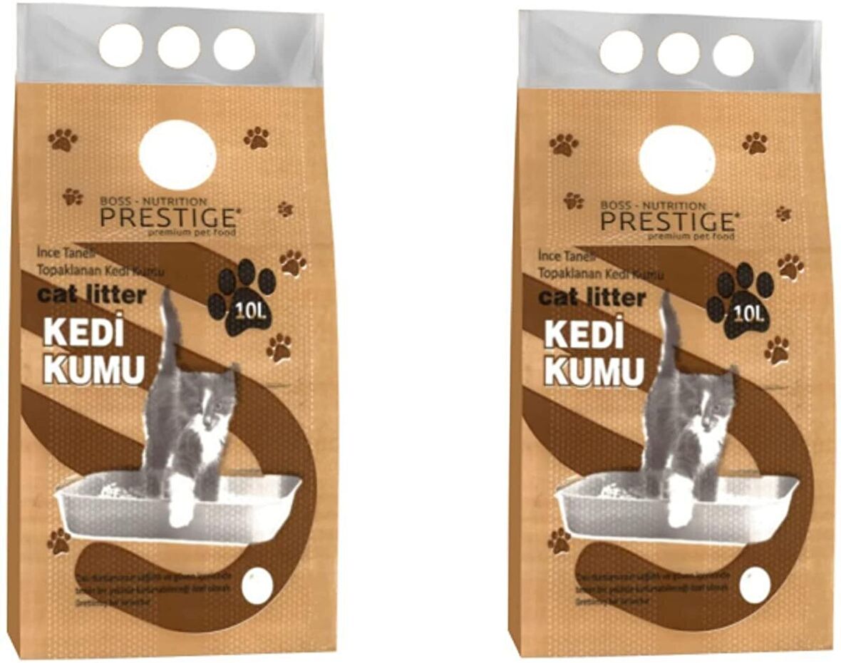 PRESTİGE 10L 2 ADET DOĞAL KEDİ KUMU…