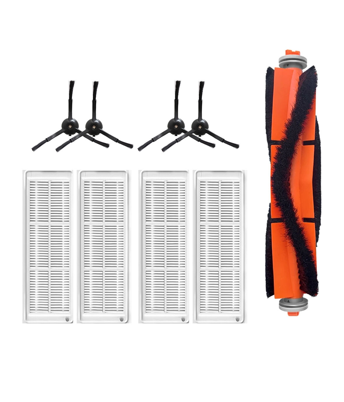 Xiaomi Mop 2 Pro (Siyah) MJST1SHW Uyumlu Yedek Mopsuz Fırça Hepa Filtre Seti-9 Parça