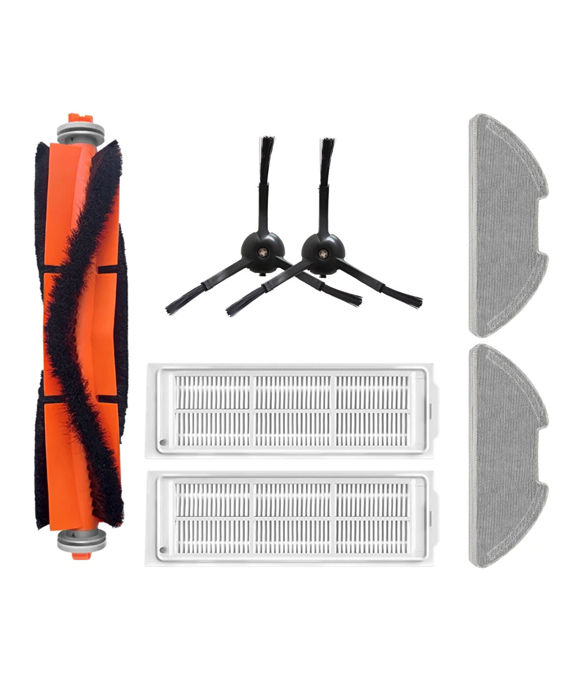 Xiaomi Mop 2 Pro (Siyah) MJST1SHW Uyumlu Yedek Fırça Filtre Mop Seti-7 Parça