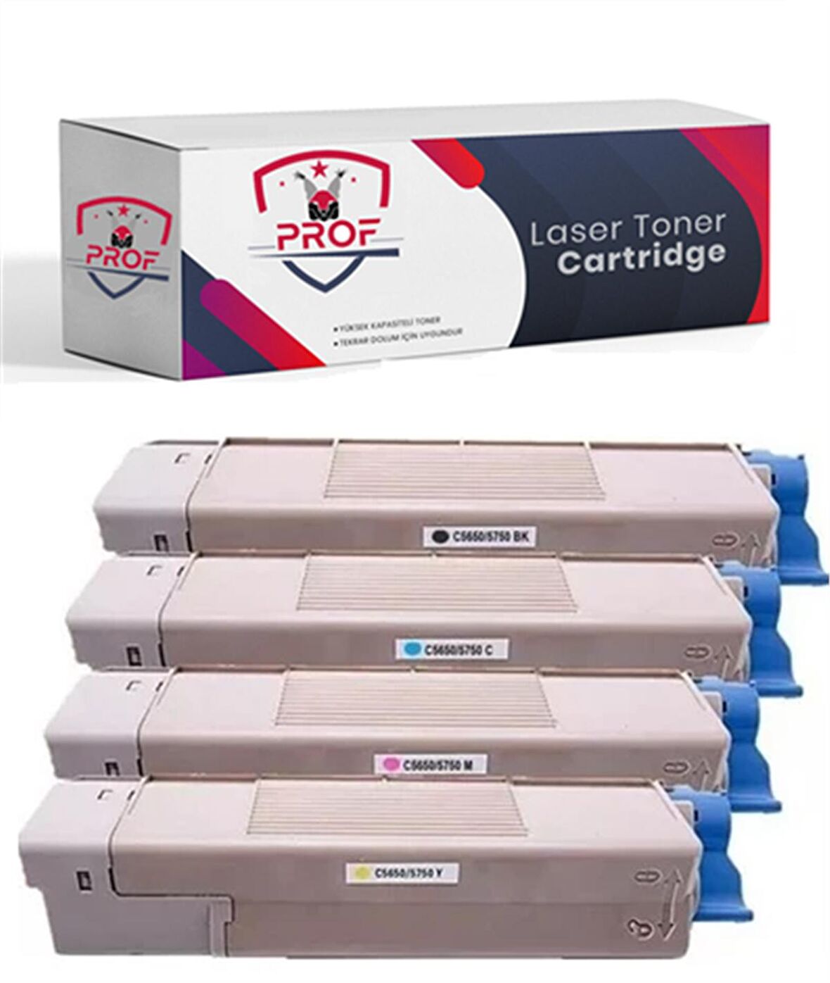 Oki C5650DN Kırmızı Toner - Muadil